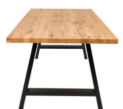 New Oak Mesa De Jantar Com Pernas Em A De Metal