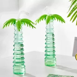 Palmtree Caneca Com Palha Verde