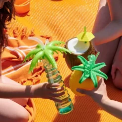 Palmtree Caneca Com Palha Verde