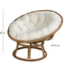 Papasan Cadeira Lounge Natural, Cru