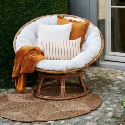 Papasan Cadeira Lounge Natural, Cru