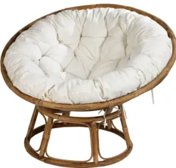 Papasan Cadeira Lounge Natural, Cru