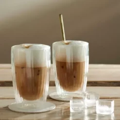 Pausa Copo Parede Dupla Conjunto De 2 Transparente