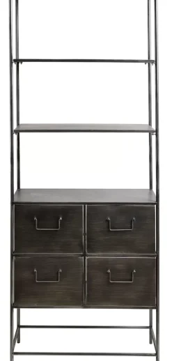 Pharma Estante De Parede Com 4 Gavetas Preto