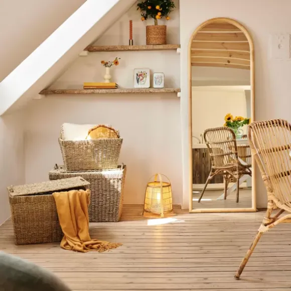 Rubberwood Espelho Natural