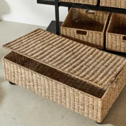 Seagrass Caixa De Arrumação Em Rodas Natural