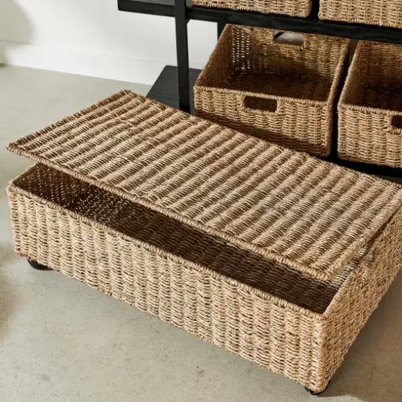 Seagrass Caixa De Arrumação Em Rodas Natural