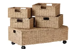 Seagrass Caixa De Arrumação Em Rodas Natural