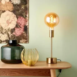 Shain Candeeiro De Mesa Dourado