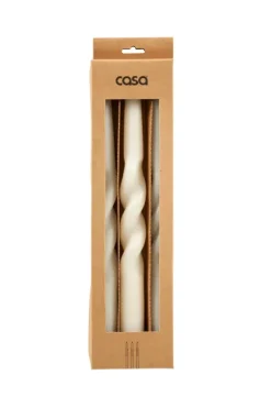 Spiral Conjunto De 3 Velas Creme