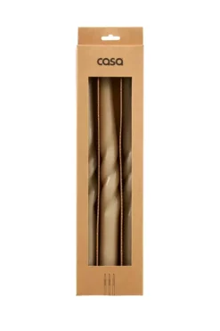 Spiral Conjunto De 3 Velas Taupe