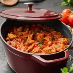 Stew Tacho Oval Vermelho Escuro