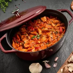 Stew Tacho Oval Vermelho Escuro