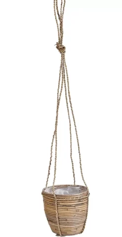 Stripe Vaso De Pendurar Natural