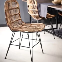 Sumatra Cadeira Sala De Jantar Preto, Castanho