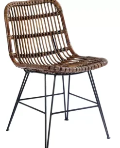 Sumatra Cadeira Sala De Jantar Preto, Castanho