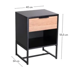 Trenton Mesa De Cabeceira Preto, Natural