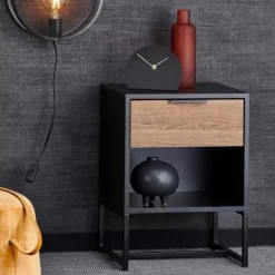 Trenton Mesa De Cabeceira Preto, Natural