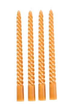 Twist Velas Viradas Conjunto De 4 Cor-De-Laranja