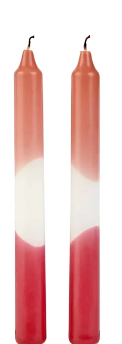 Two Velas Conjunto De 2 Branco, Vermelho, Multicolor, Rosa Antiga