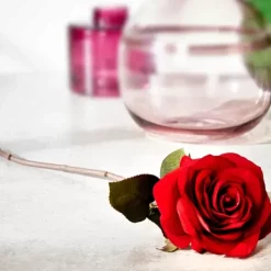 Velvet Flor Artificial Vermelho