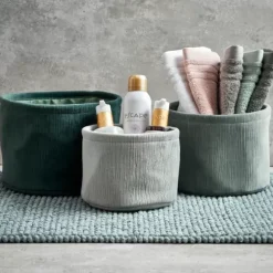 Verda Cesto De Arrumação Verde Escuro