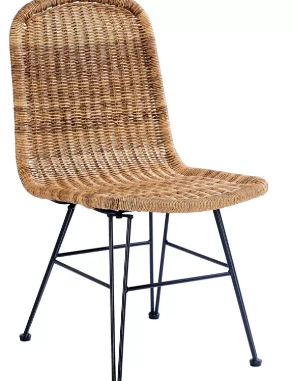 Vienna Cadeira Sala De Jantar Preto, Natural