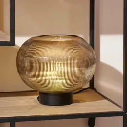 Vinto Candeeiro De Mesa Ambar Transparente