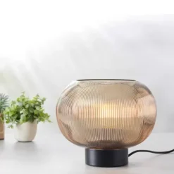 Vinto Candeeiro De Mesa Ambar Transparente