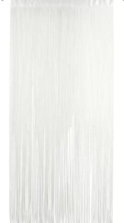 White Cortina De Franjas